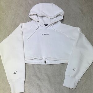 Women's White Crop Top Hoodie (matching joggers sold separately)